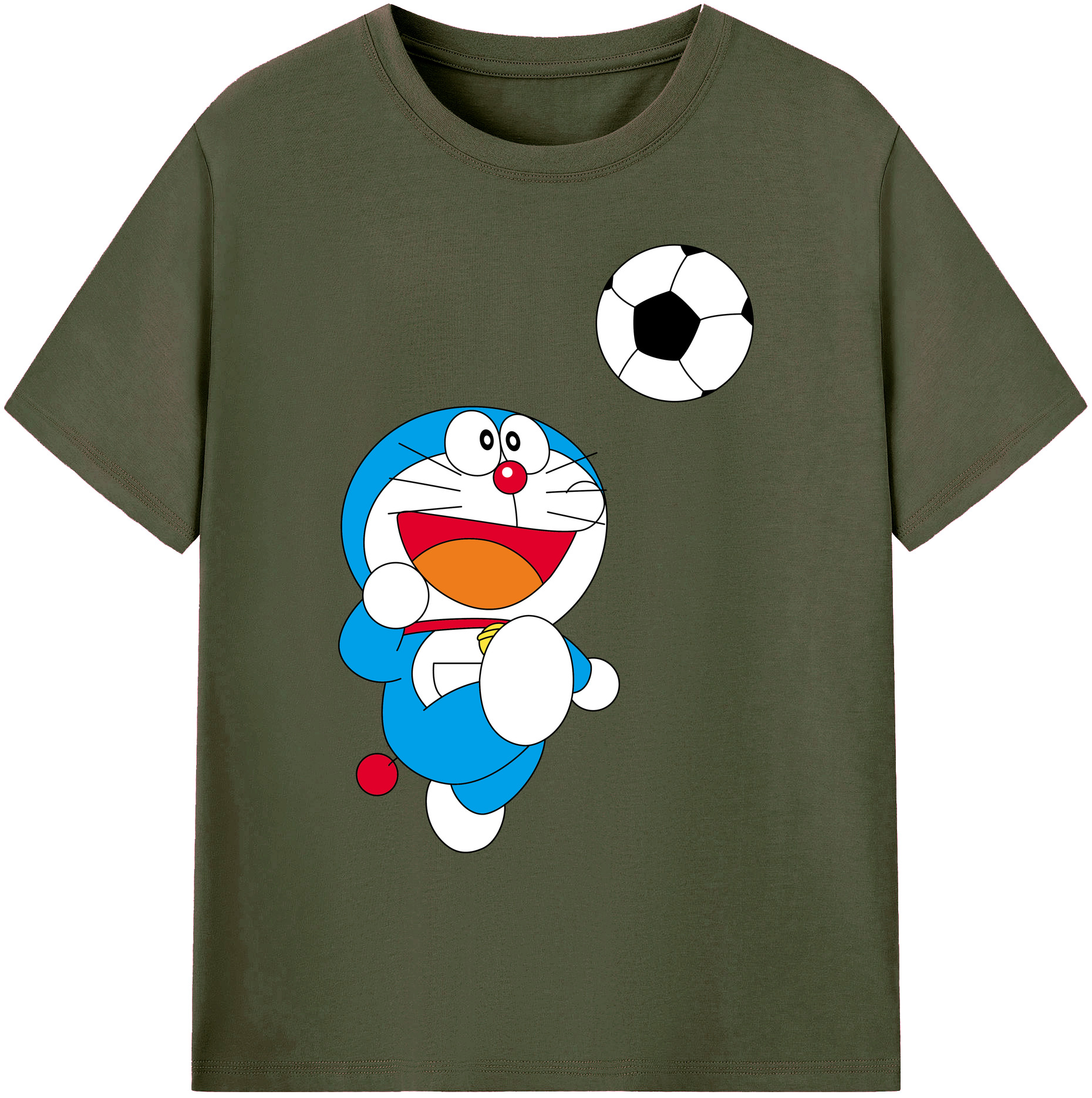 （画像用） ドラえもん Doraemon 綿100％ メンズ半袖Tシャツ｜肌触りやわらか＆通気性